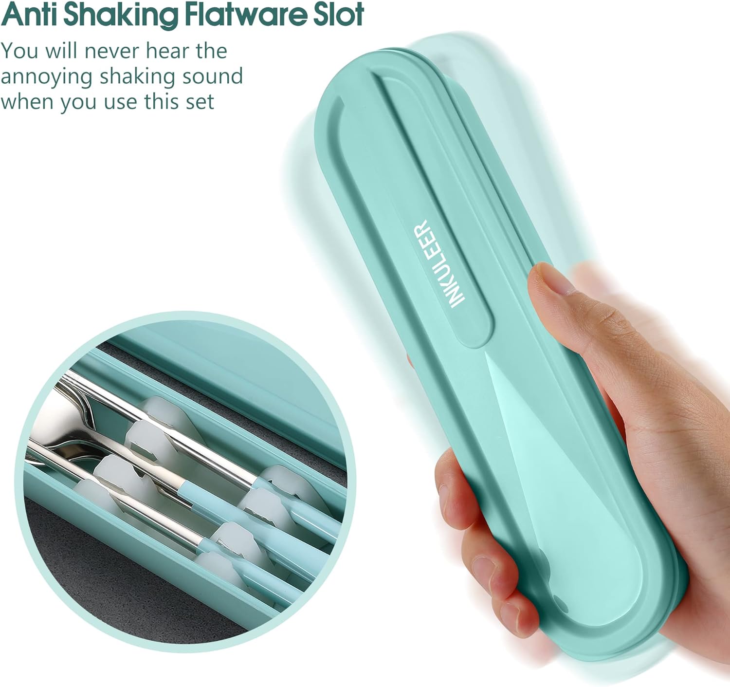 Travel cutlery set, Stainless Steel Cutlery, Reusable utensils set with case, Portable Silverware -18/8 Travel cutlery set, Stainless Steel Cutlery, Reusable utensils set with case, Portable Silverware -18/8
